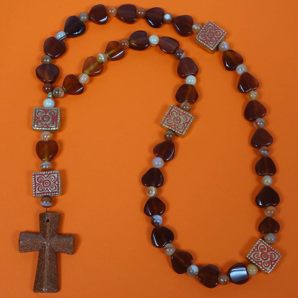B-B-180-5 Red Agate Prayer Beads