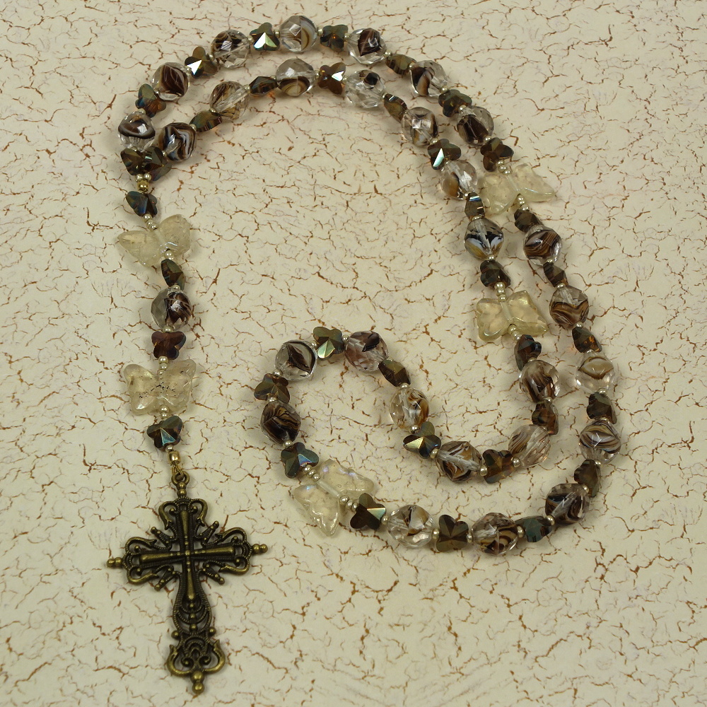 B-B-220-3 Bevy of Butterflies Prayer Bead Necklace