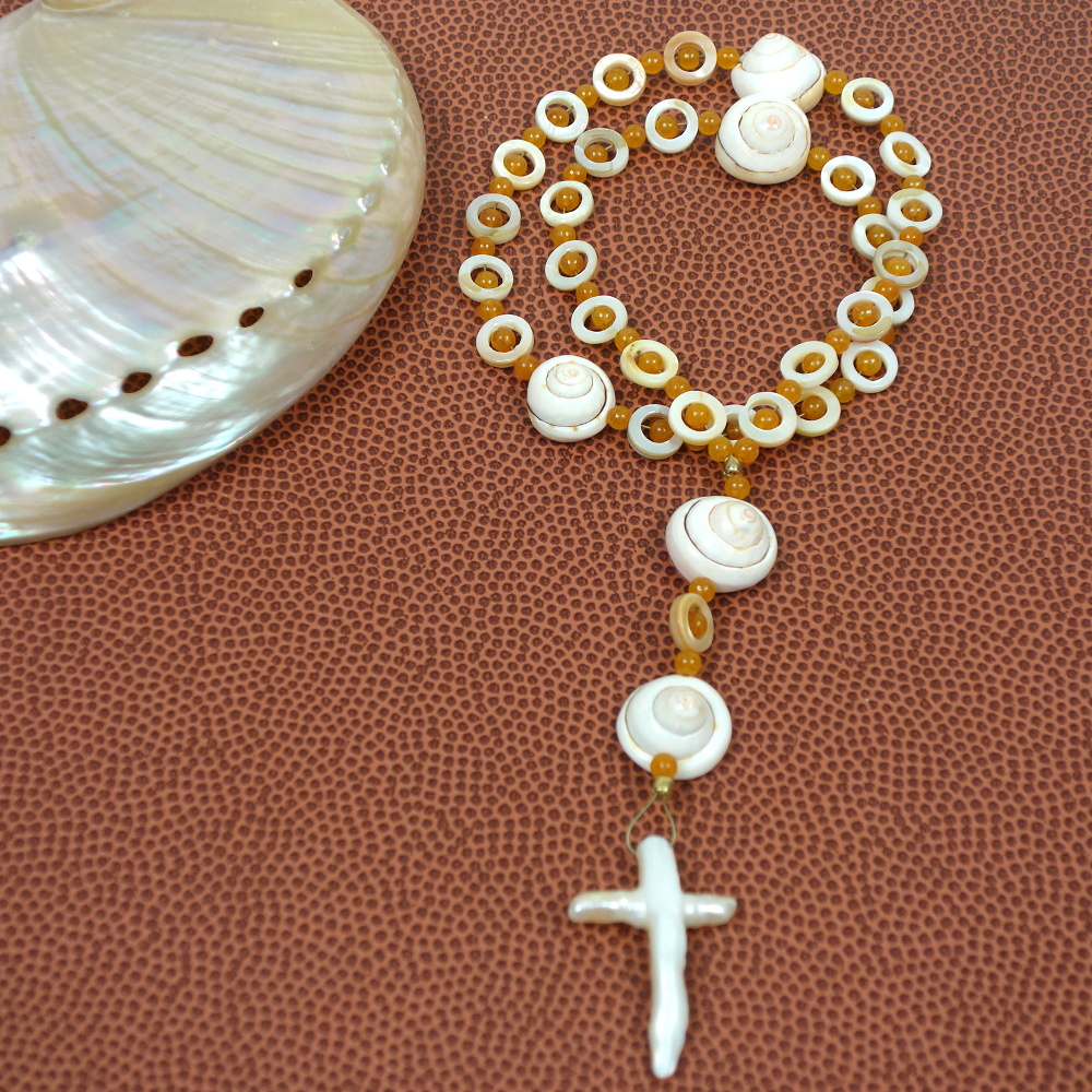 B-B-228 Pearly Shells Prayer Beads