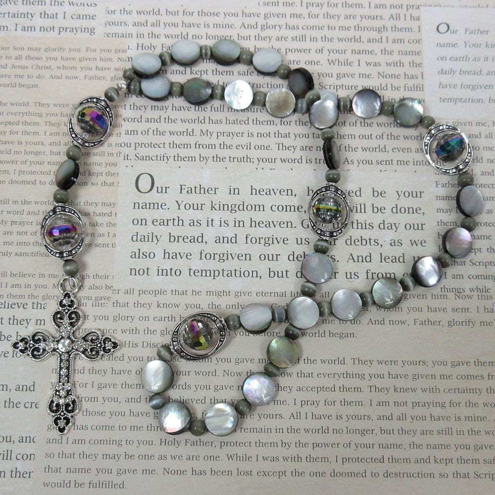 Ringed Rainbow Shells Anglican Prayer Beads - Prayer with Beads