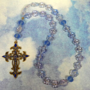 Baby Blue Daisies Prayer Beads