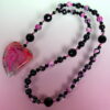 Black Pink Heart Prayer Beads