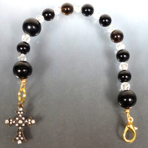 Black Crystal Chaplet Bracelet