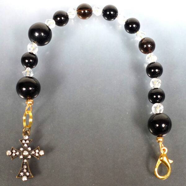 Black Crystal Chaplet Bracelet