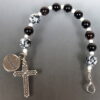 Black White Blessed Chaplet Bracelet