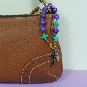 Purple Aqua Crosses Chaplet
