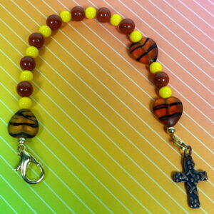 Yellow Tiger Stripe Chaplet Bracelet