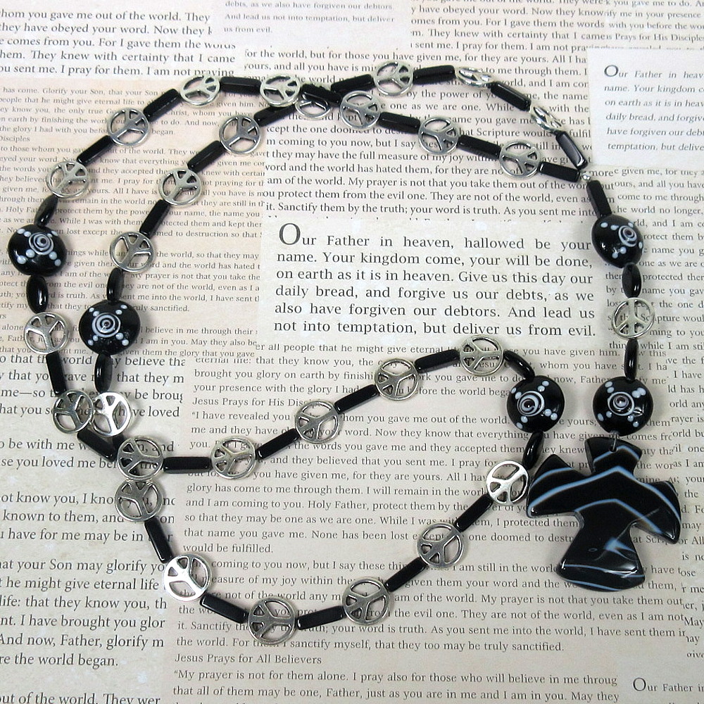 Protestant prayer bead necklace on bible verse