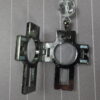 White Crosses Protestant prayer beads with white glass cross beads and keepsake cross pendant with compartment