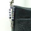 Black Crystal Rainbow Protestant chaplet bracelet with black glass beads, rainbow accents, antique goldtone metal cross, and heart pendant