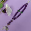 Possibly Purple Protestant Prayer Bead Bracelet with color-shifting Swiss cross Cruciform beads, rhinestoned cross, and With God All Things Are Possible pendant