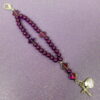 Possibly Purple Protestant Prayer Bead Bracelet with color-shifting Swiss cross Cruciform beads, rhinestoned cross, and With God All Things Are Possible pendant
