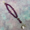 Possibly Purple Protestant Prayer Bead Bracelet with color-shifting Swiss cross Cruciform beads, rhinestoned cross, and With God All Things Are Possible pendant