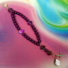 Possibly Purple Protestant Prayer Bead Bracelet with color-shifting Swiss cross Cruciform beads, rhinestoned cross, and With God All Things Are Possible pendant